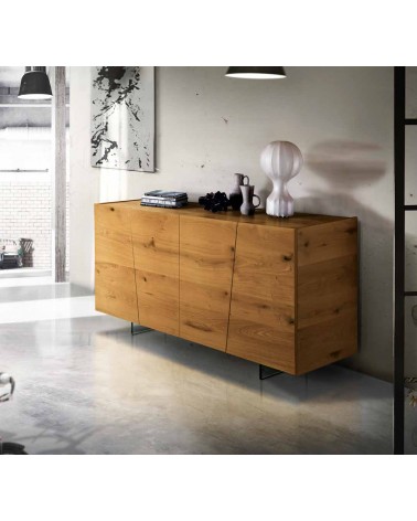 Base 4 ante rovere nodato finitura grano - T1645 - 1 - Credenze