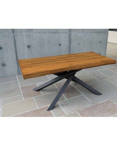 Tavolo rovere nodato finitura grano 250x100 sp. 6 fisso - T1648 - 2 - Tavoli
