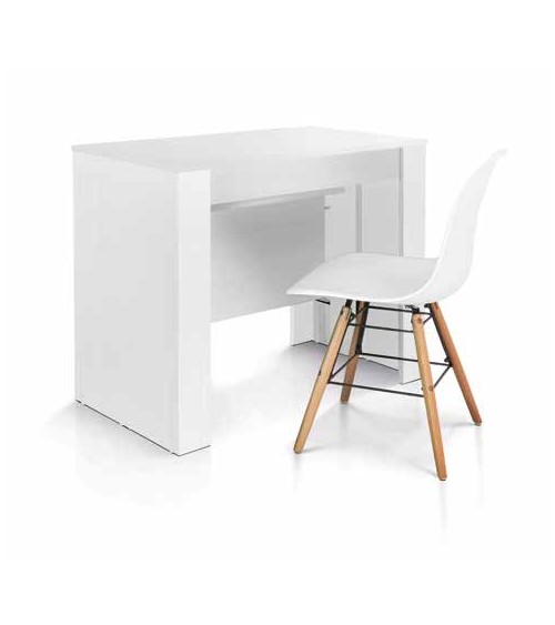 Consolle nobilitato finitura bianco ﾖ 90x50 4 all. cm.45 - T1652 - 1 - Tavoli