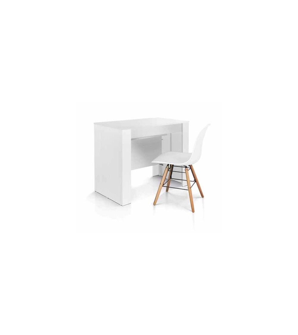 Consolle nobilitato finitura bianco ﾖ 90x50 4 all. cm.45 - T1652 - 1 - Tavoli