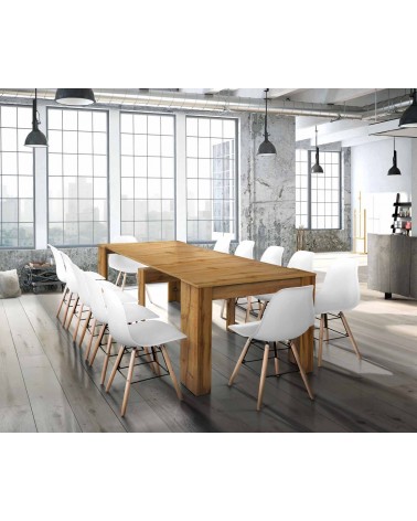 Consolle nobilitato finitura rovere nodato ﾖ 90x50 4 all.cm.45 - T1653 - 2 - Tavoli