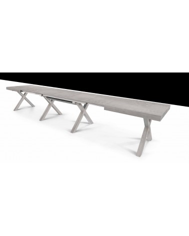 Tavolo nobilitato finitura beton ﾖ 160x90 5 all. cm.50 - T1673 - 1 - Tavoli