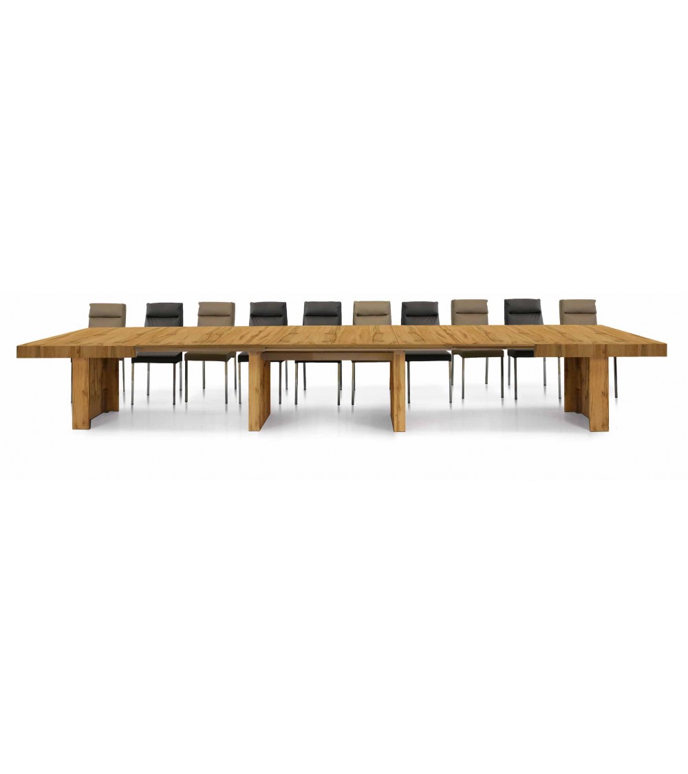 Tavolo nobilitato finitura rovere nodato ﾖ 180x100 6 all. cm.50 - T1679 - 1 - Tavoli