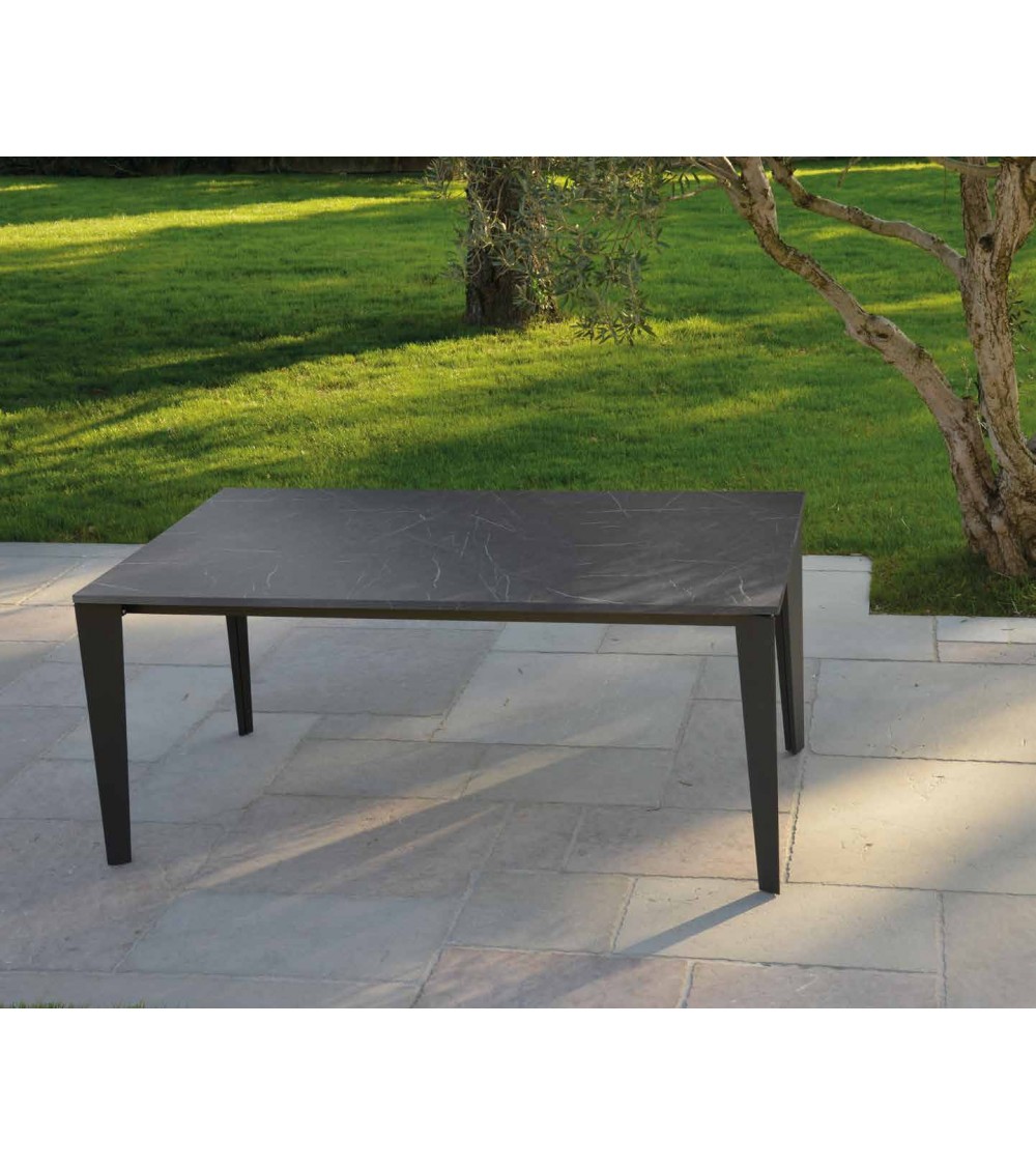 Tavolo nobilitato finitura marmo ﾖ 160x90 2 all.cm 50 - T1682 - 1 - Tavoli