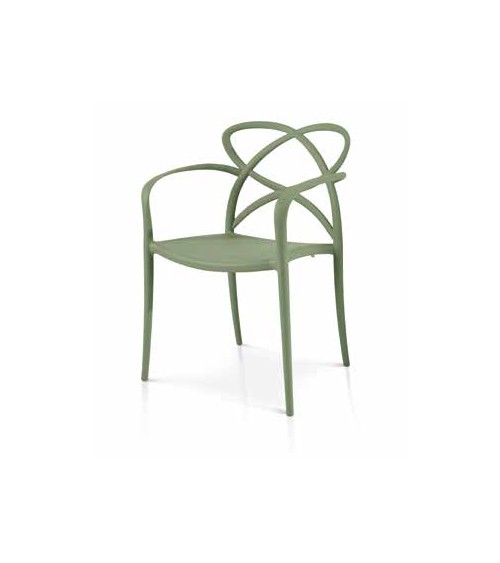 Sedia avocado con braccioli - T912 - 1 - Sedie