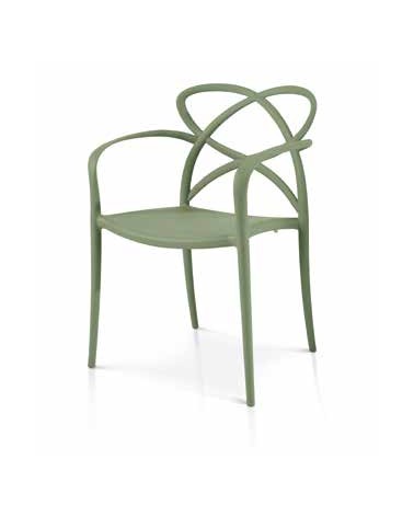 Sedia avocado con braccioli - T912 - 1 - Sedie