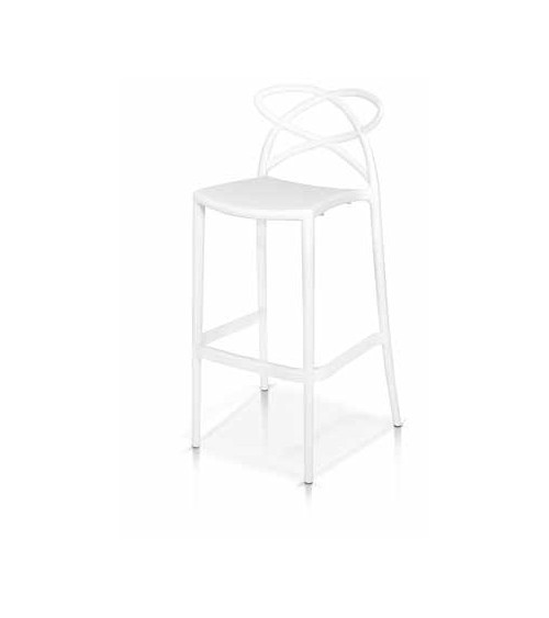 Sgabello bianco - T959 - 1 - Moderne