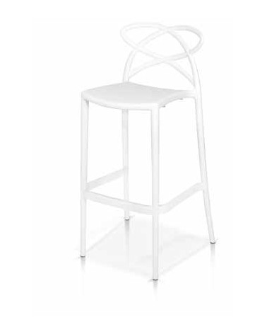 Sgabello bianco - T959 - 1 - Moderne