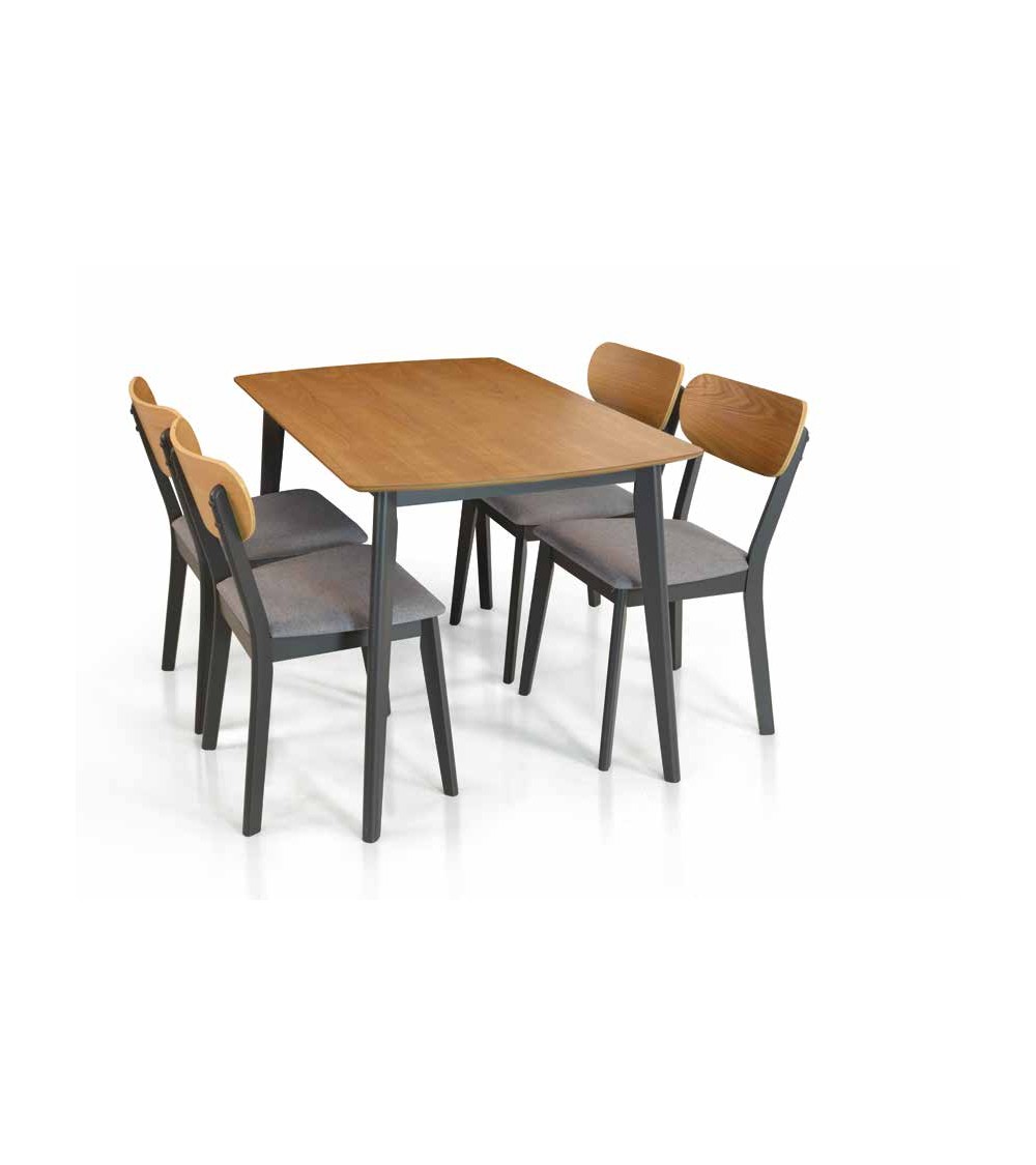 Tavolo impiallacciato rovere ﾖ 120x75 fisso - T963 - 1 - Tavoli