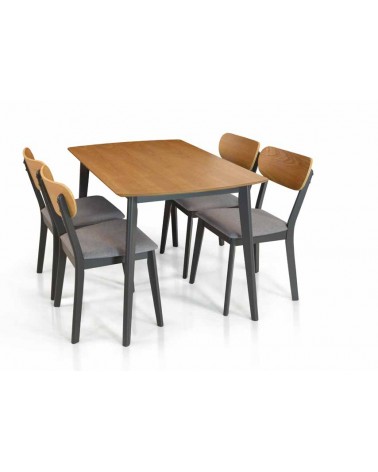 Tavolo impiallacciato rovere ﾖ 120x75 fisso - T963 - 1 - Tavoli
