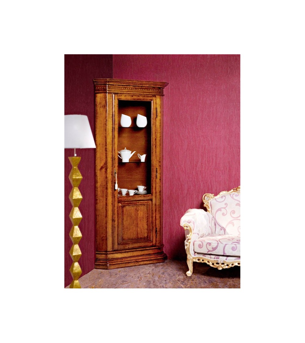 Vetrina classica una porta angolo - BA6 - 1 - Vetrine