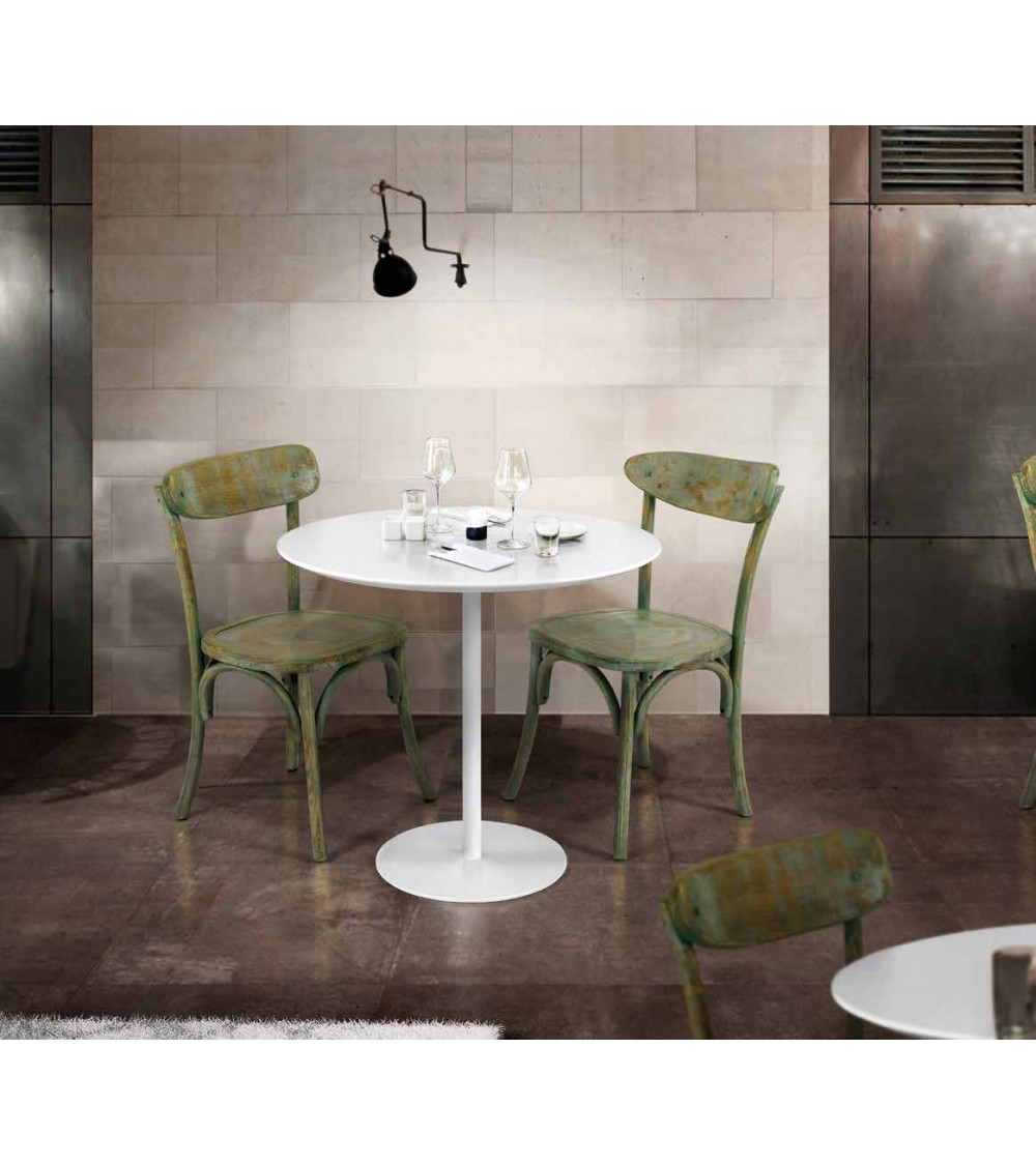 Tavolo rotondo finitura bianco opaco � 120 - T997 - 1 - Tavoli