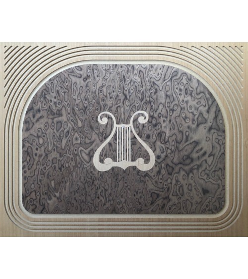Portatelefono classico radica intarsio Arpa una porta - M405 - 2 - Porta TV