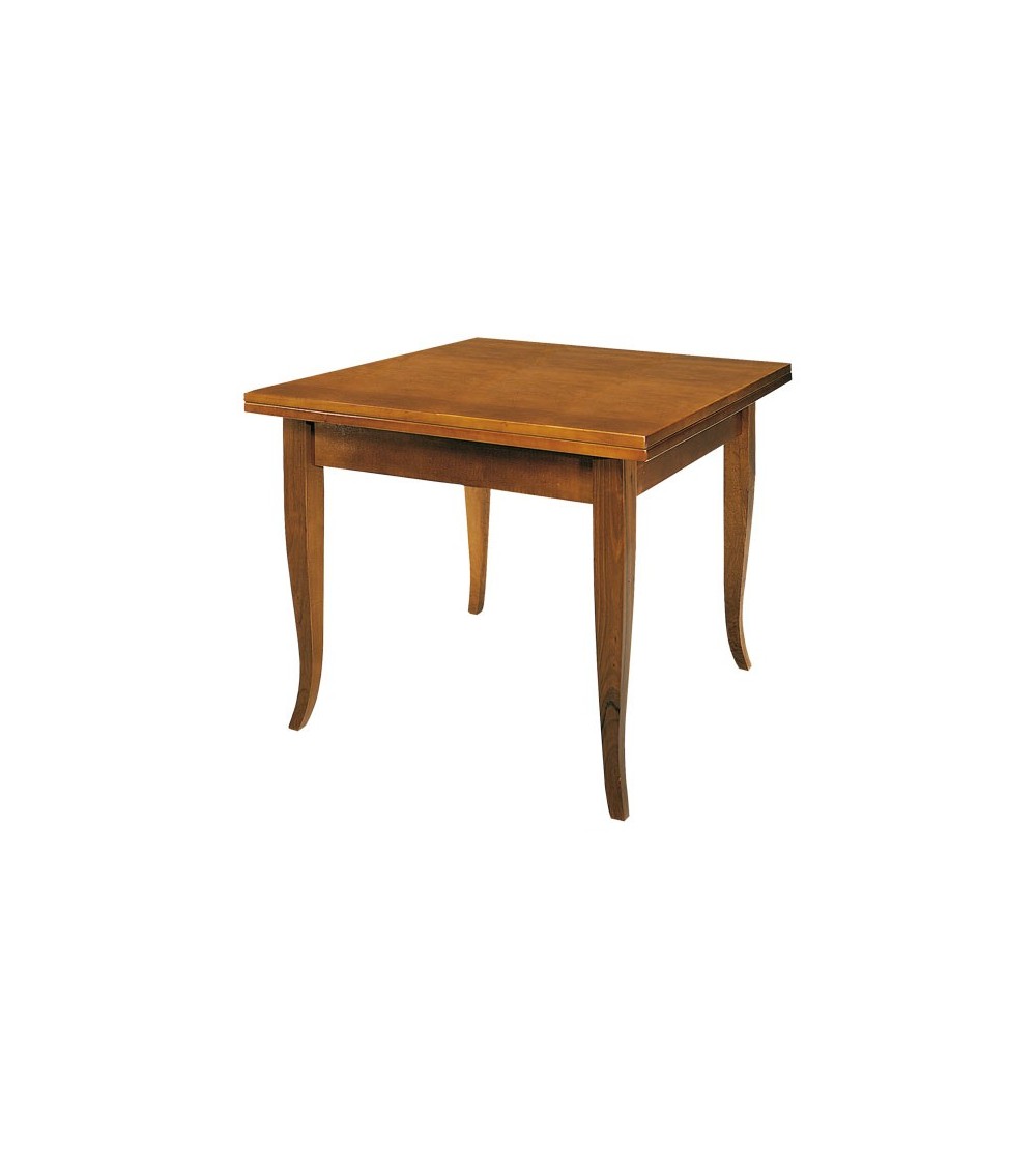 Tavolo classico quadrato a libro con gambe a sciabola - SENZA RIQUADRO - T14 - 1 - Home page