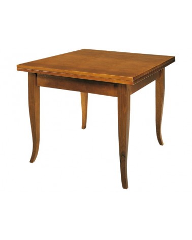 Tavolo classico quadrato a libro con gambe a sciabola - SENZA RIQUADRO - T14 - 1 - Home page