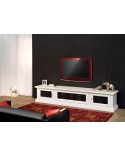 Base porta-TV classica spalla larga - porte c/pann. Pelle