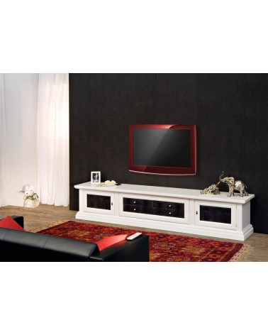 Base porta-TV classica spalla larga - porte c/pann. Pelle - AS18 - 1 - Porta TV