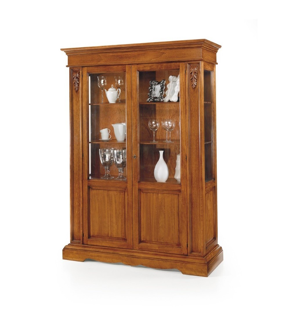 Vetrina in legno massello con fregi a forma di foglia - FO4 - 1 - Home page