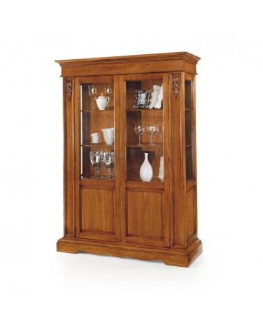 Vetrina in legno massello con fregi a forma di foglia - FO4 - 1 - Home page