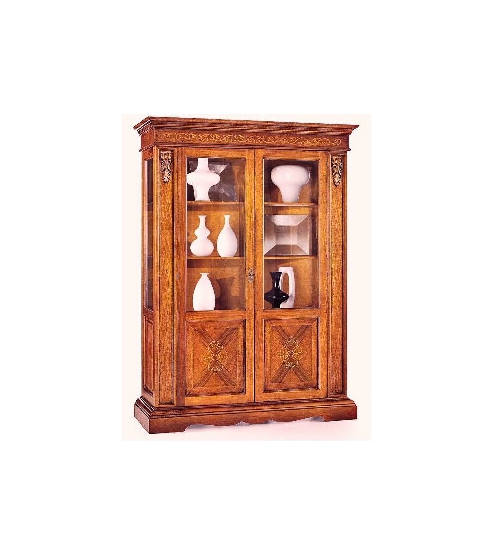 Vetrina in legno massello con foglie e intarsi - FO2 - 1 - Home page