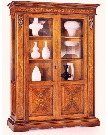 Vetrina in legno massello con foglie e intarsi - FO2 - 1 - Home page