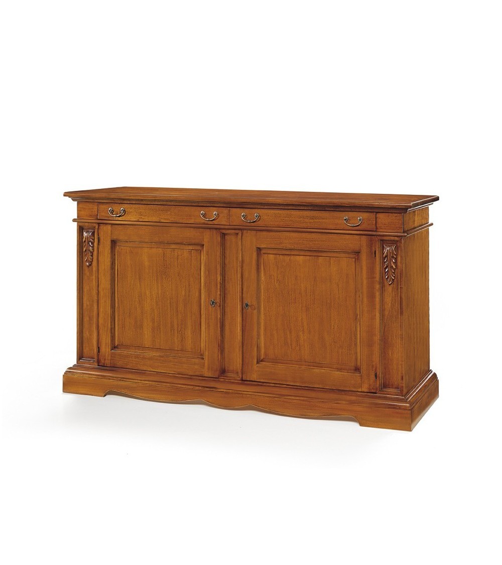 Credenza in legno massello con fregi a forma di foglia e bugne - FO3 - 1 - Home page